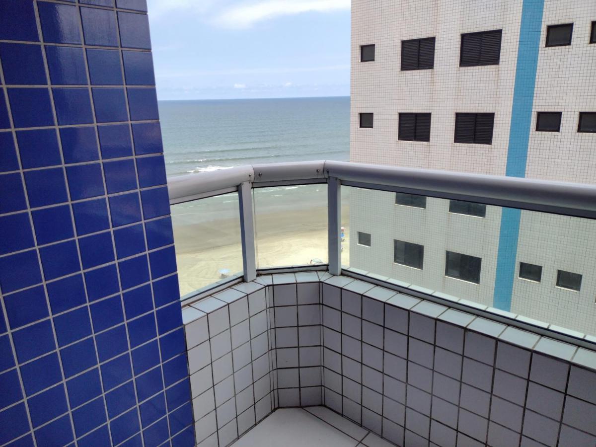 Belo Apartamento Com Vistas Para O Mar - Pe Na Areia - Churrasqueira Na Varanda Praia Grande Kültér fotó