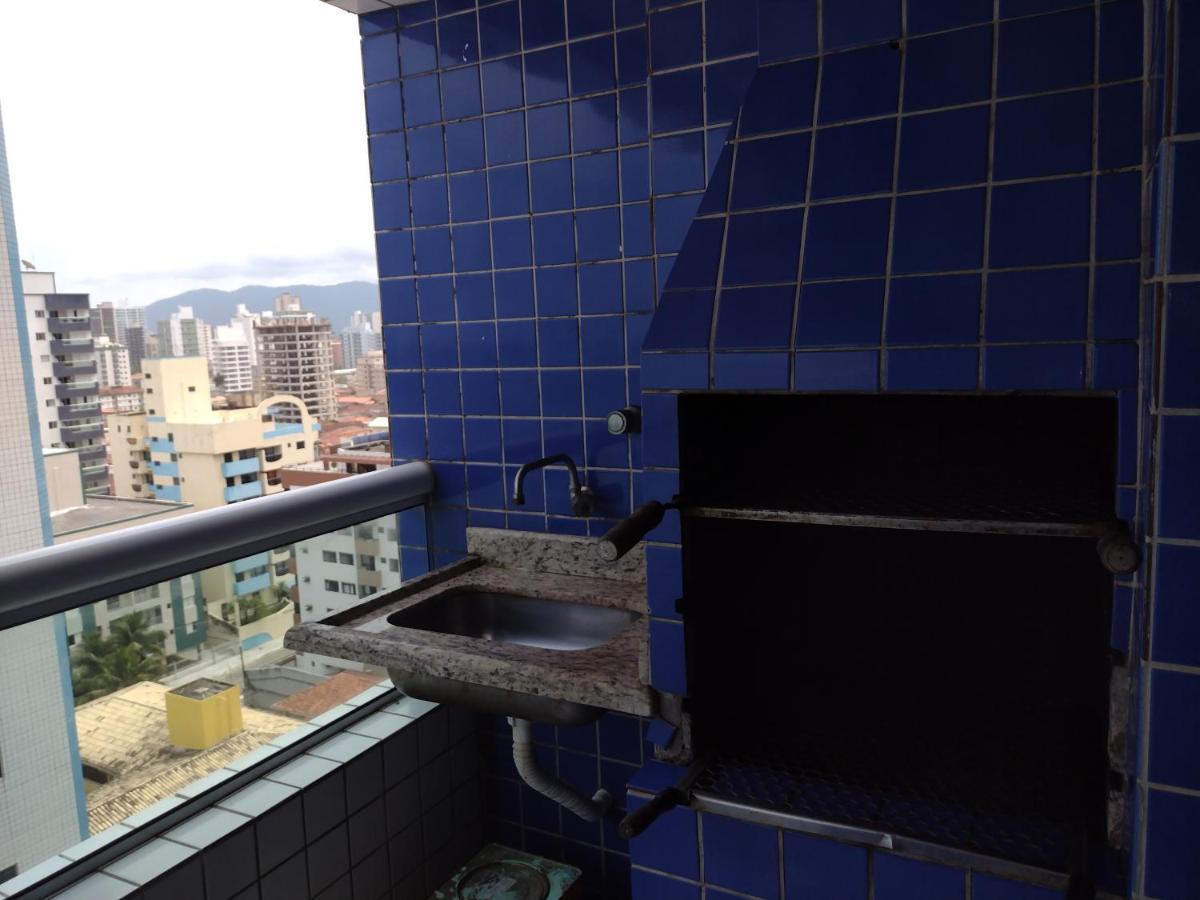 Belo Apartamento Com Vistas Para O Mar - Pe Na Areia - Churrasqueira Na Varanda Praia Grande Kültér fotó
